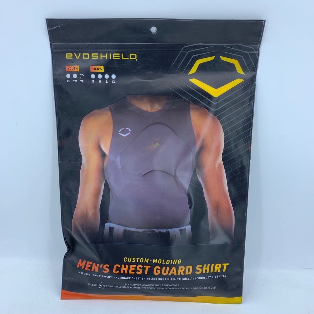 EvoShield Chest Guard Shirt Youth Large Custom Molding Protection Tank Top Male